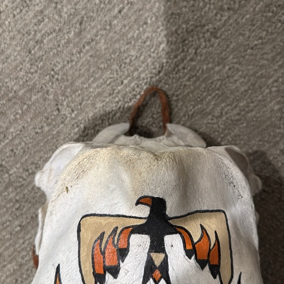 Custom Painted Cow Skull Western Boho - Picture 7 of 7